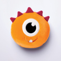 Poduszka z maską na oczy - pomarańczowy potwór - podróżna lub pracowa