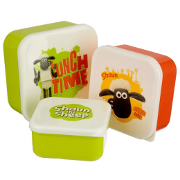 Zestaw 3 pudełek - lunch box - Baranek Shaun