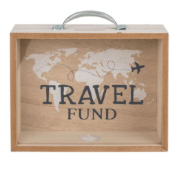 Skarbonka walizka z okienkiem - Travel Fund