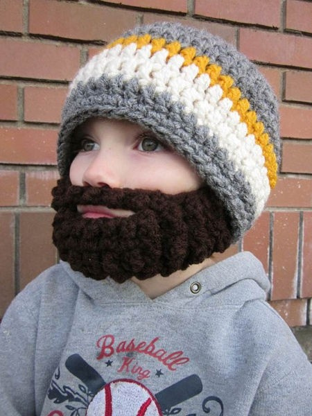 Czapka z brodą dla dziecka