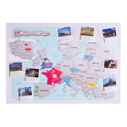 Mapa zdrapka Europy dla zakochanych