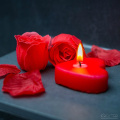 Różane impresje zestaw - róże do kąpieli, płatki, świeczki