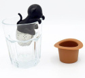 Zaparzacz herbaty - czarny kot w kapeluszu