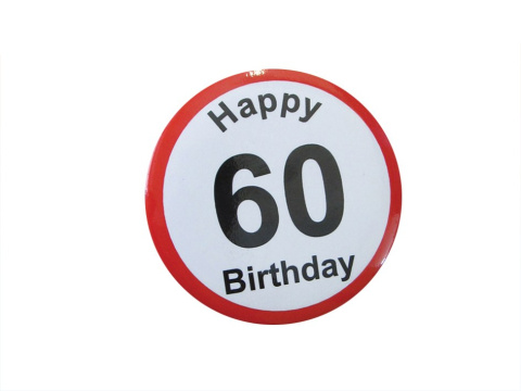Przypinka urodzinowa - 60 urodziny