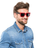 Okulary pikselowe - czerwone