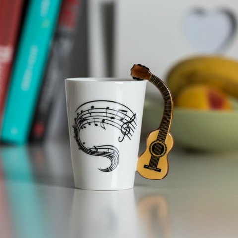 Kubek muzyczny z gitarą + czarne pudełko [2 wzory]