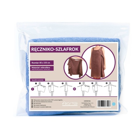 Ręcznik ze szlafrokiem - 2w1 [ręczniko-szlafrok] - brązowy