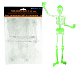 Szkielet - fluoroscencyjna dekoracja na Halloween - 90 cm