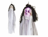 Upiór dziewczynka z dźwiękiem i światłem - dekoracja na Halloween - 90 cm