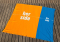 Ręcznik plażowy 'Her Side His Side'
