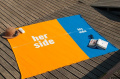 Ręcznik plażowy 'Her Side His Side'