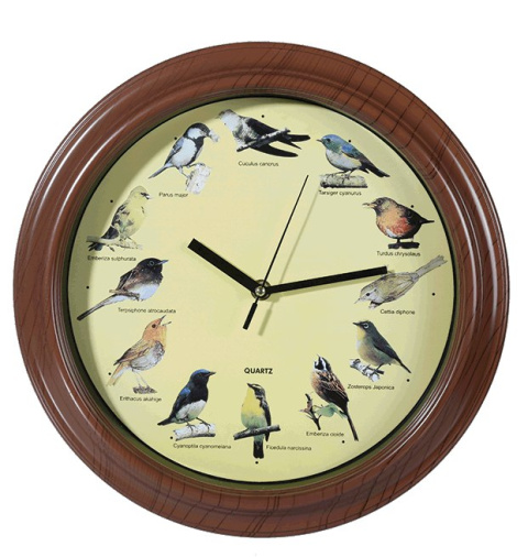 Zegar z odgłosami ptaków