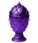 Świeca jajo Faberge XXL - fioletowy metaliczny