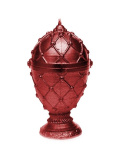 Świeca jajo Faberge - czerwony metaliczny