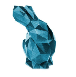Świeca królik XXL - niebieski metaliczny