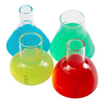 Szklane kieliszki chemika - 4 menzurki do drinków