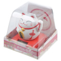 Maneki-neko - solarny kot szczęścia - mały [biały]