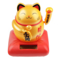 Maneki-neko - solarny kot szczęścia - mały [złoty]