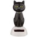 Figurka solarna - czarny kotek