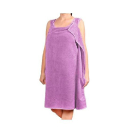 Ręcznik ze szlafrokiem - 2w1 [ręczniko-szlafrok] - fioletowy