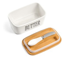 Ceramiczna maselniczka BUTTER z nożem do masła