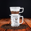 Ceramiczny dripper do kawy - zestaw z kubkiem