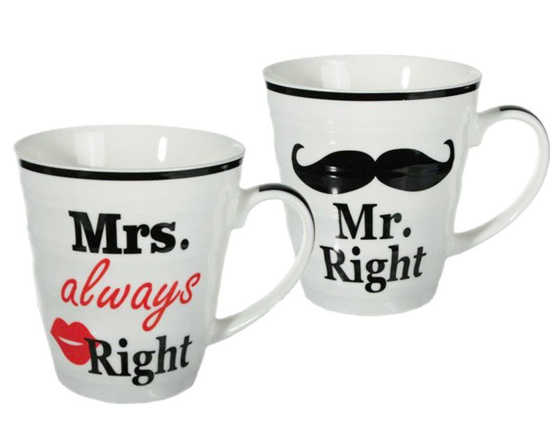 Kubki dla pary - Mr. Right & Mrs. always Right