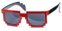 Okulary pikselowe - czerwone