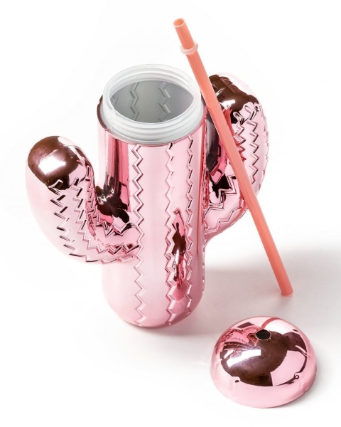 Kubek do drinków ze słomką - kaktus