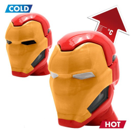 Kubek termoaktywny - Iron Man - 3D z pokrywką
