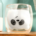 Szklanka z podwójnego szkła - panda