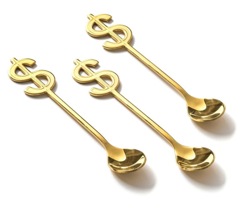 Łyżeczki na bogato - dolary