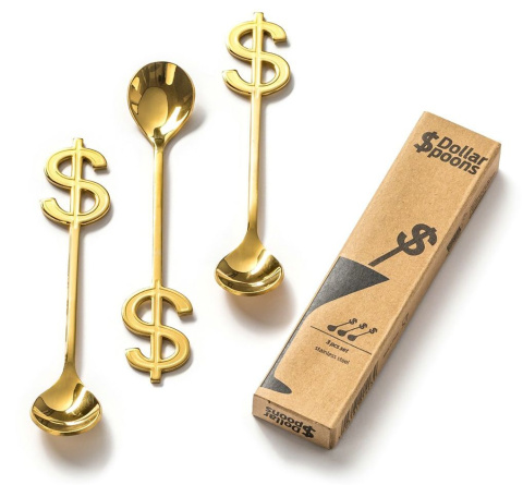 Łyżeczki na bogato - dolary