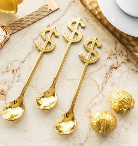 Łyżeczki na bogato - dolary