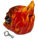 Skarbonka - czaszka w ogniu