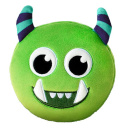 Poduszka z maską na oczy - zielony potwór - podróżna lub pracowa