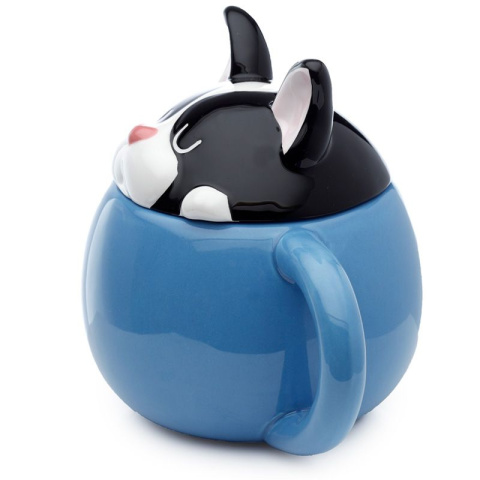 Kubek z pokrywką - buldog