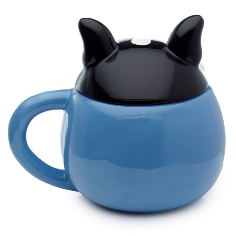 Kubek z pokrywką - buldog