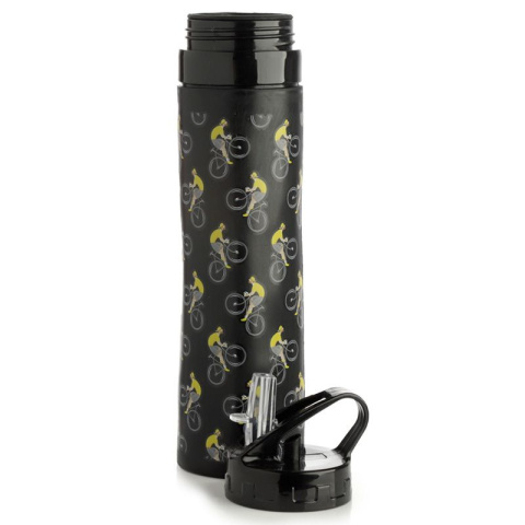 Silikonowa składana butelka ze słomką - rowerzyści