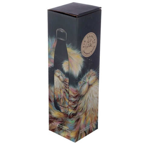 Butelka termiczna - tęczowy kot