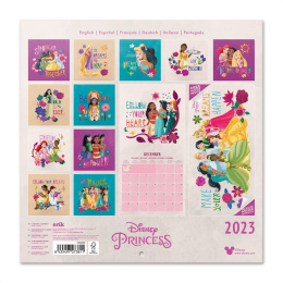 Kalendarz ścienny 2023 - Księżniczki Disney'a