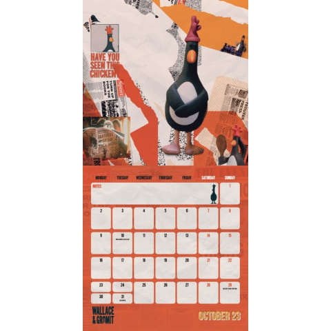 Kalendarz ścienny 2023 - Wallace i Gromit