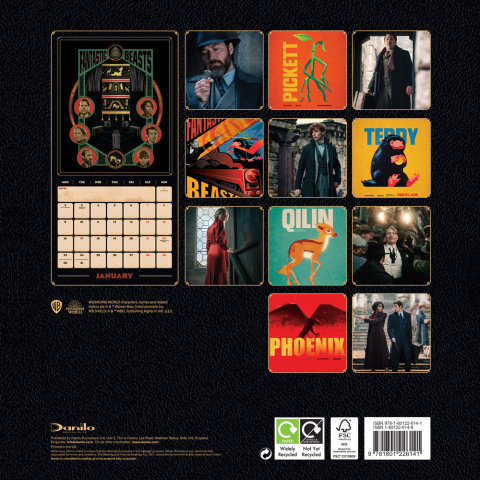 Kalendarz ścienny 2023 - Fantastyczne Zwierzęta - Sekrety Dumbledora