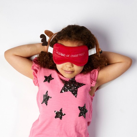 Poduszka z maską na oczy - renifer - podróżna lub pracowa