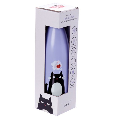 Butelka termiczna - czarny kot II
