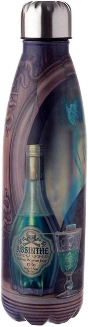 Butelka termiczna - czarny kot z absyntem