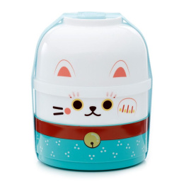 Zestaw okrągłych pudełek - lunch box - kot Maneki - Neko