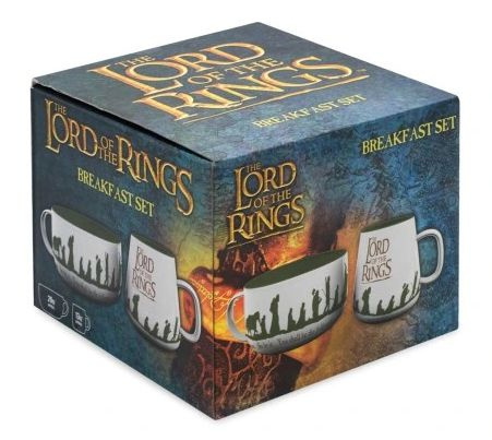 Zestaw śniadaniowy - Władca Pierścieni - kubek i miska