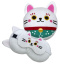 Poduszka z maską na oczy - kot Maneki Neko - podróżna lub pracowa