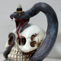 Kominek backflow - czaszka z wężem